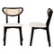 Baxton Studio Dannell Mid-Century Modern Cream Fabric and Black Finished Wood 2-Piece Dining Chair Set 236-2PC-13298-ZORO - alternate 3